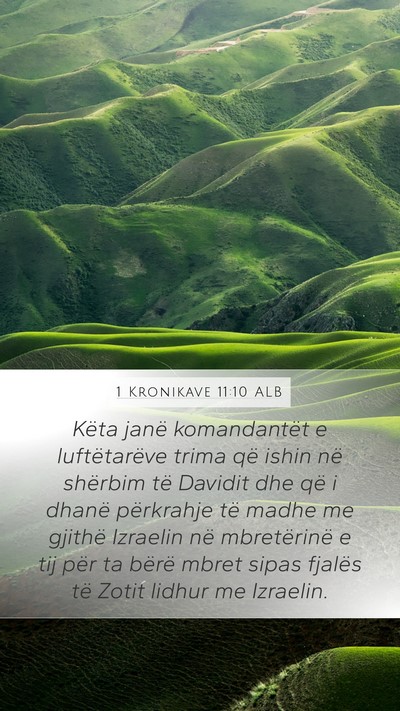 1 Kronikave 11:10 ALB Bible Verse Image