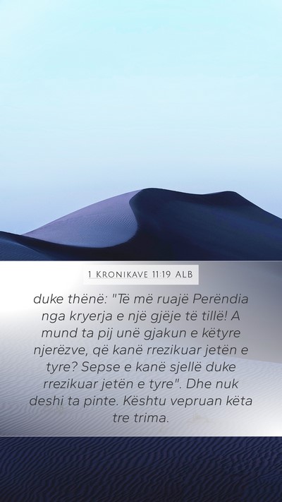 1 Kronikave 11:19 ALB Bible Verse Image
