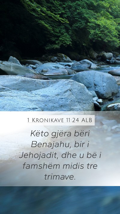 1 Kronikave 11:24 ALB Bible Verse Image