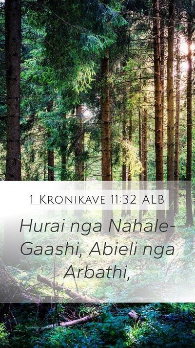 1 Kronikave 11:32 ALB Bible Verse Image