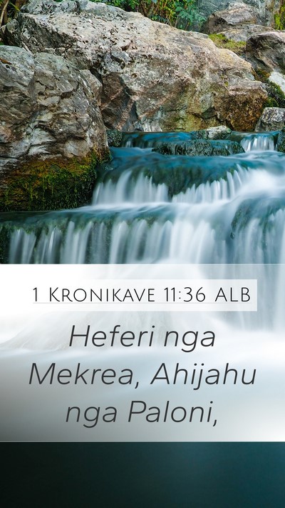 1 Kronikave 11:36 ALB Mobile Phone Wallpaper - Heferi nga Mekrea, Ahijahu nga - Mobile Bible Verse Wallpaper