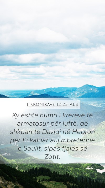 1 Kronikave 12:23 ALB Bible Verse Image