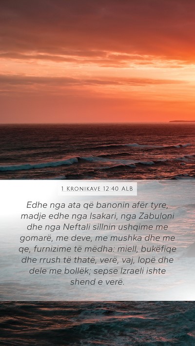 1 Kronikave 12:40 ALB Bible Verse Image