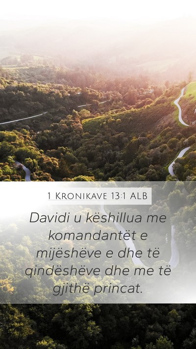 1 Kronikave 13:1 ALB Bible Verse Image