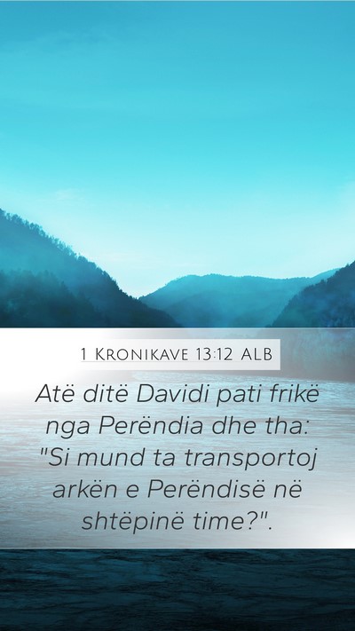 1 Kronikave 13:12 ALB Mobile Phone Wallpaper - Atë ditë Davidi pati frikë nga Perëndia dhe - Mobile Bible Verse Wallpaper