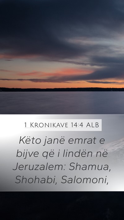 1 Kronikave 14:4 ALB Bible Verse Image