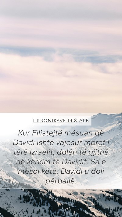 1 Kronikave 14:8 ALB Bible Verse Image