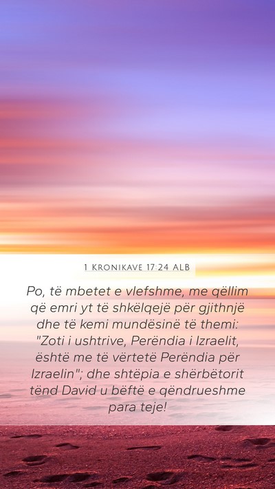 1 Kronikave 17:24 ALB Bible Verse Image