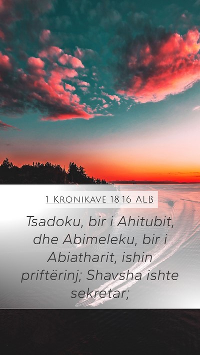 1 Kronikave 18:16 ALB Bible Verse Image