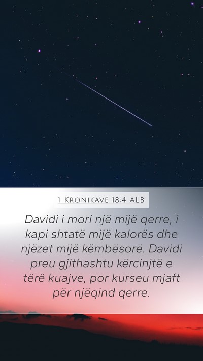 1 Kronikave 18:4 ALB Bible Verse Image