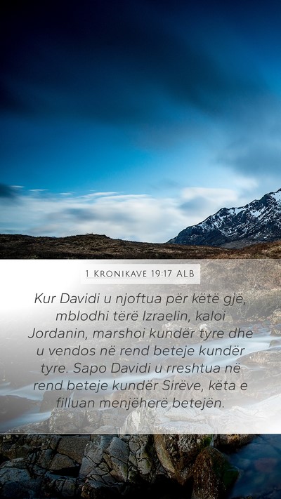 1 Kronikave 19:17 ALB Bible Verse Image