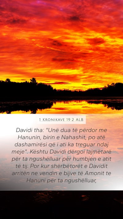 1 Kronikave 19:2 ALB Bible Verse Image