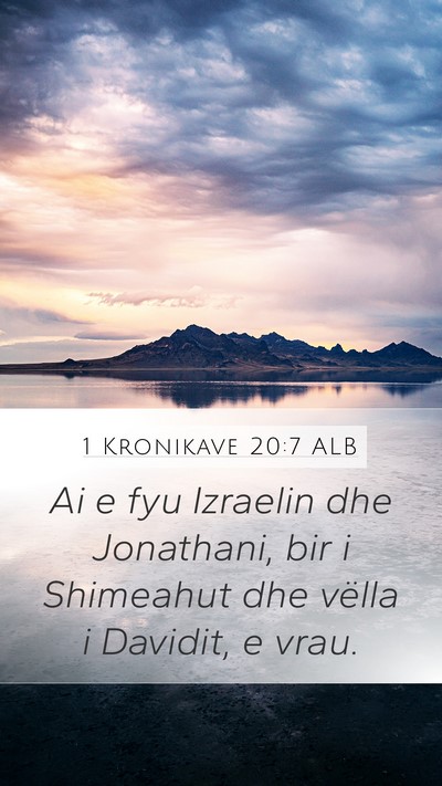 1 Kronikave 20:7 ALB Bible Verse Image