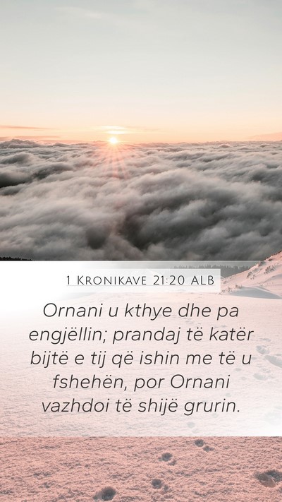 1 Kronikave 21:20 ALB Bible Verse Image