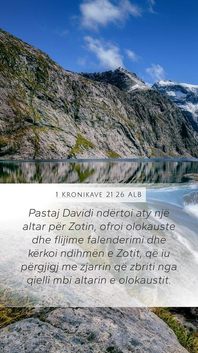 1 Kronikave 21:26 ALB Bible Verse Image