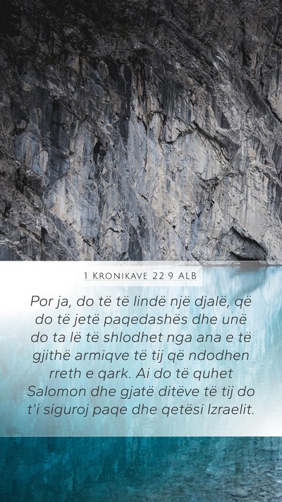 1 Kronikave 22:9 ALB Bible Verse Image