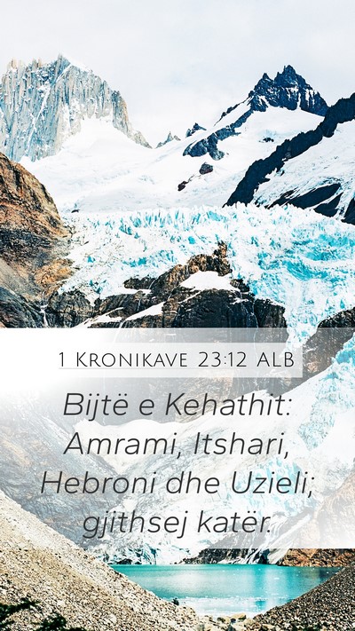 1 Kronikave 23:12 ALB Bible Verse Image