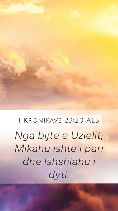 1 Kronikave 23:20 ALB Bible Verse Image