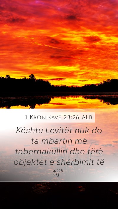1 Kronikave 23:26 ALB Bible Verse Image