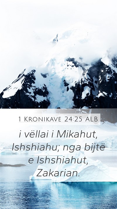 1 Kronikave 24:25 ALB Mobile Phone Wallpaper - i vëllai i Mikahut, Ishshiahu; nga bijtë e - Mobile Bible Verse Wallpaper
