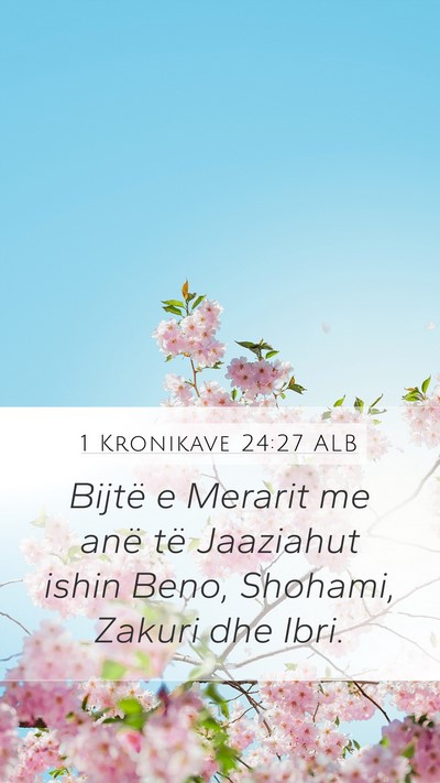 1 Kronikave 24:27 ALB Bible Verse Image