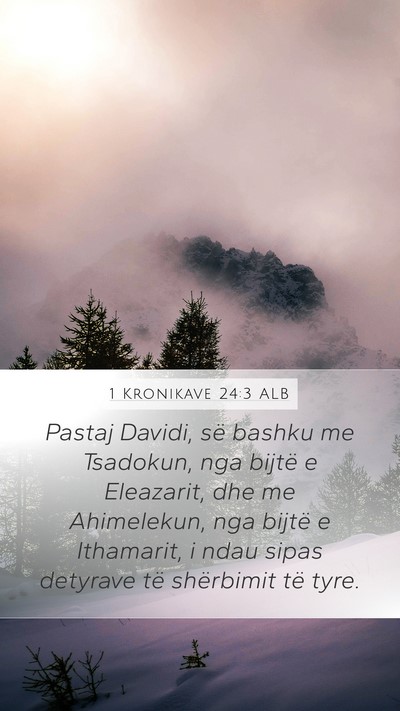 1 Kronikave 24:3 ALB Bible Verse Image
