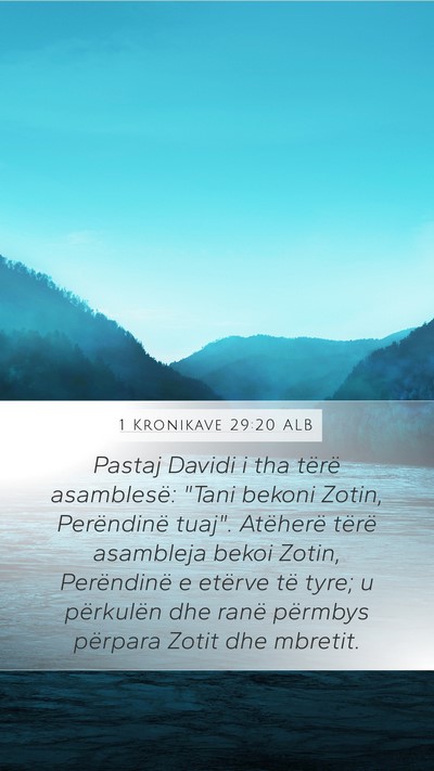 1 Kronikave 29:20 ALB Bible Verse Image