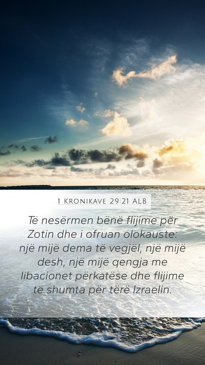 1 Kronikave 29:21 ALB Bible Verse Image