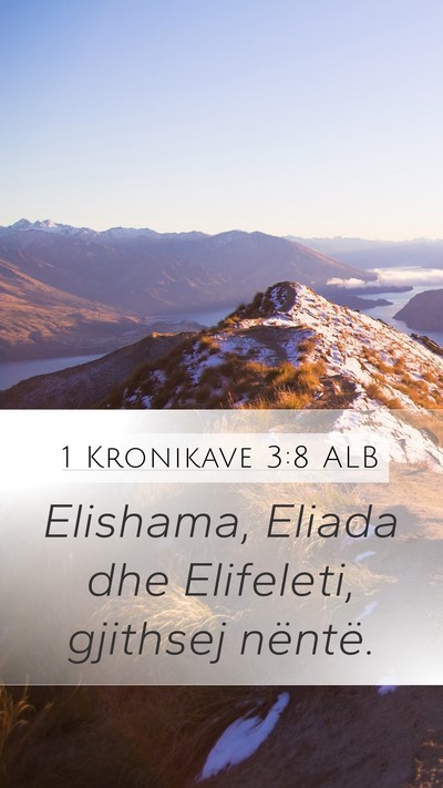 1 Kronikave 3:8 ALB Bible Verse Image