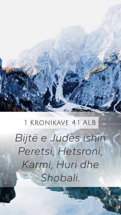 1 Kronikave 4:1 ALB Bible Verse Image