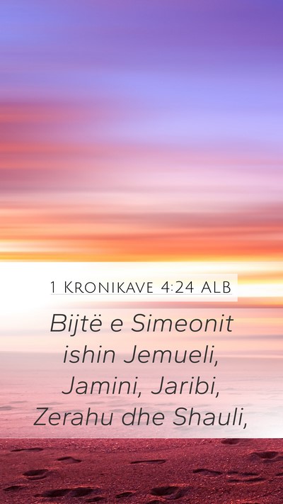 1 Kronikave 4:24 ALB Bible Verse Image