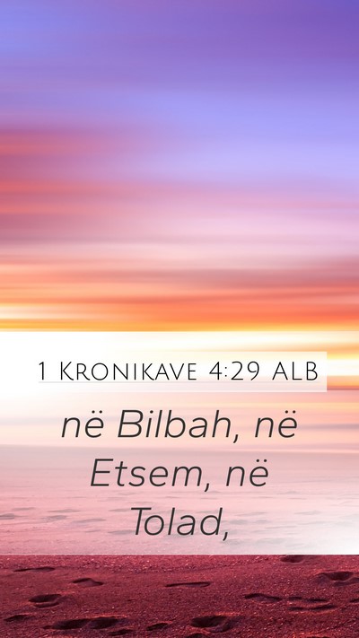 1 Kronikave 4:29 ALB Bible Verse Image