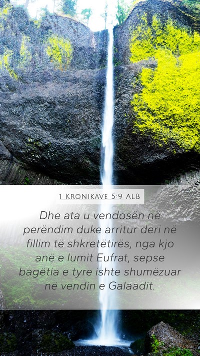 1 Kronikave 5:9 ALB Bible Verse Image