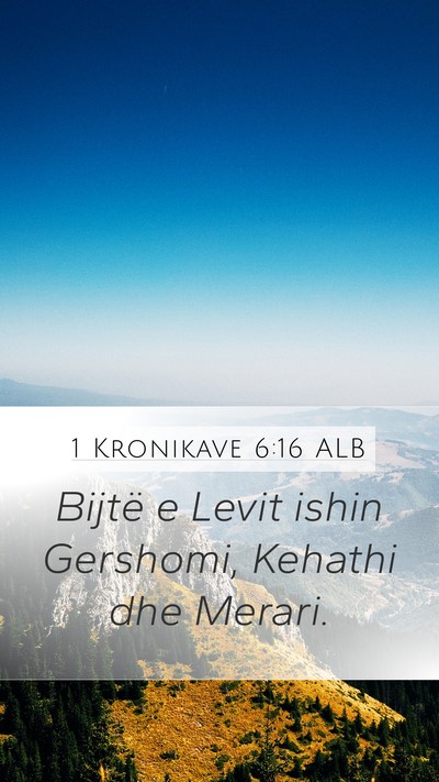 1 Kronikave 6:16 ALB Bible Verse Image