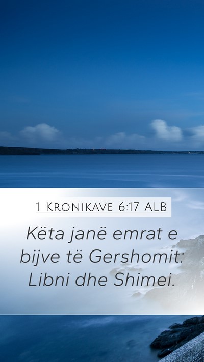 1 Kronikave 6:17 ALB Bible Verse Image