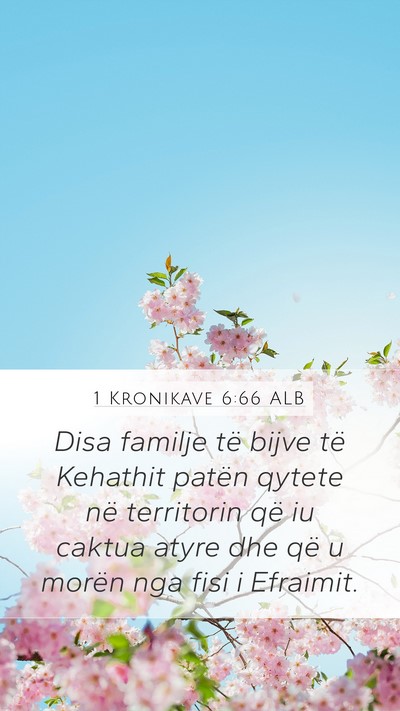 1 Kronikave 6:66 ALB Bible Verse Image