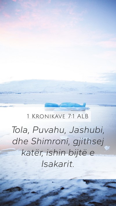 1 Kronikave 7:1 ALB Bible Verse Image