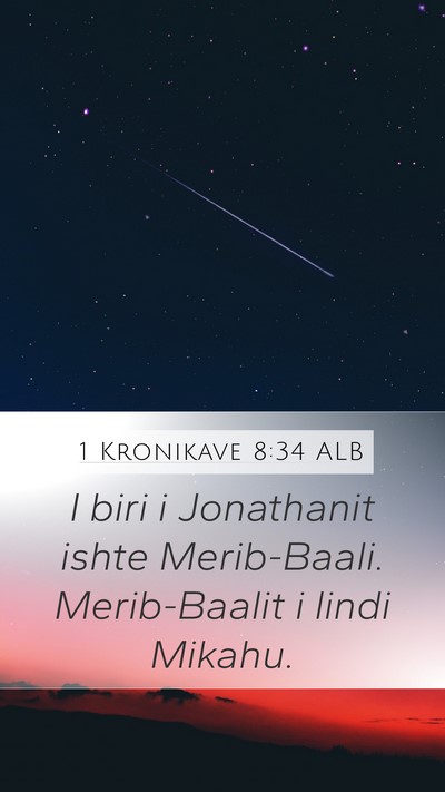 1 Kronikave 8:34 ALB Bible Verse Image