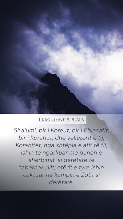 1 Kronikave 9:19 ALB Bible Verse Image