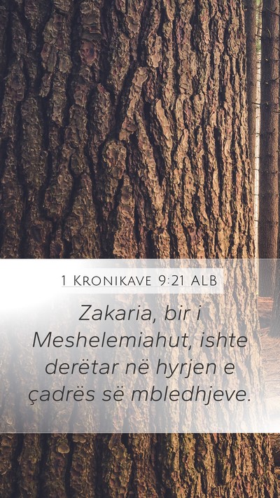 1 Kronikave 9:21 ALB Bible Verse Image