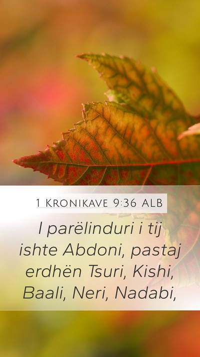1 Kronikave 9:36 ALB Bible Verse Image