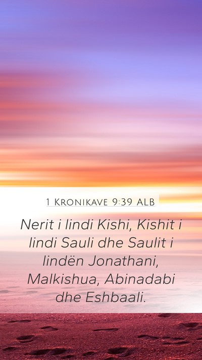 1 Kronikave 9:39 ALB Bible Verse Image