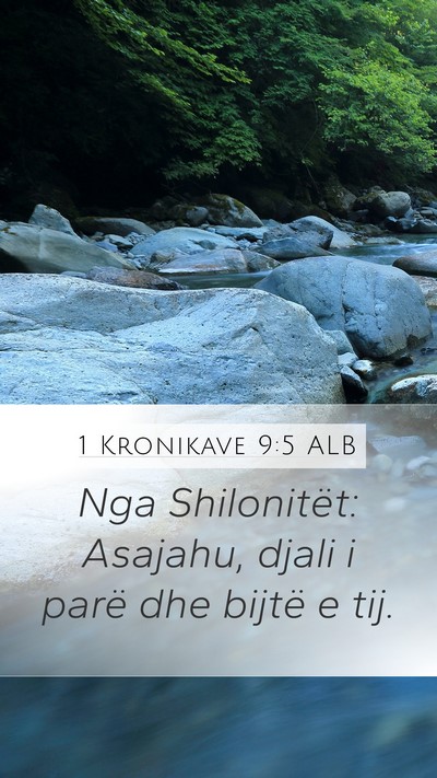 1 Kronikave 9:5 ALB Bible Verse Image