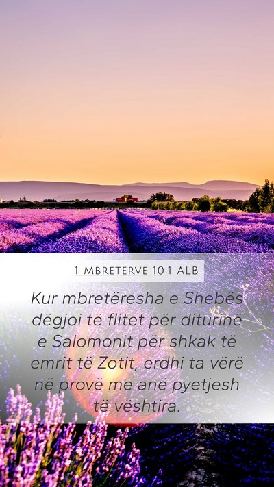 1 Mbretërve 10:1 ALB Bible Verse Image