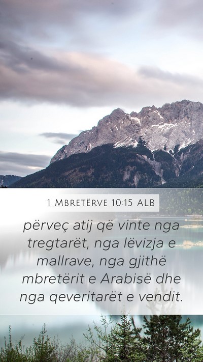 1 Mbretërve 10:15 ALB Bible Verse Image