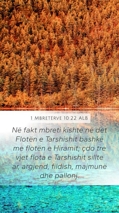 1 Mbretërve 10:22 ALB Bible Verse Image