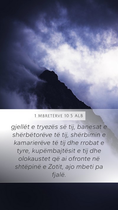 1 Mbretërve 10:5 ALB Bible Verse Image