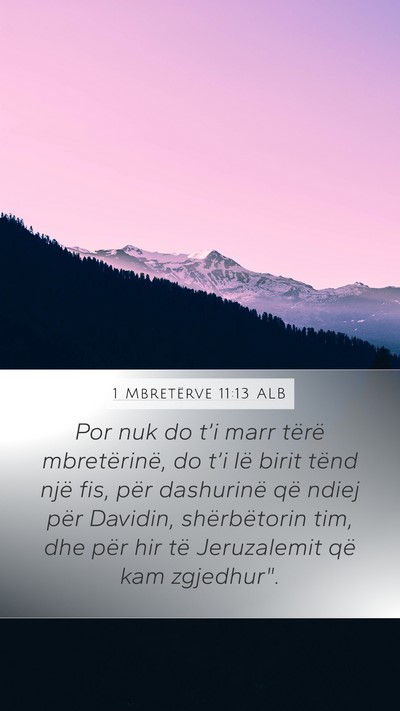 1 Mbretërve 11:13 ALB Bible Verse Image