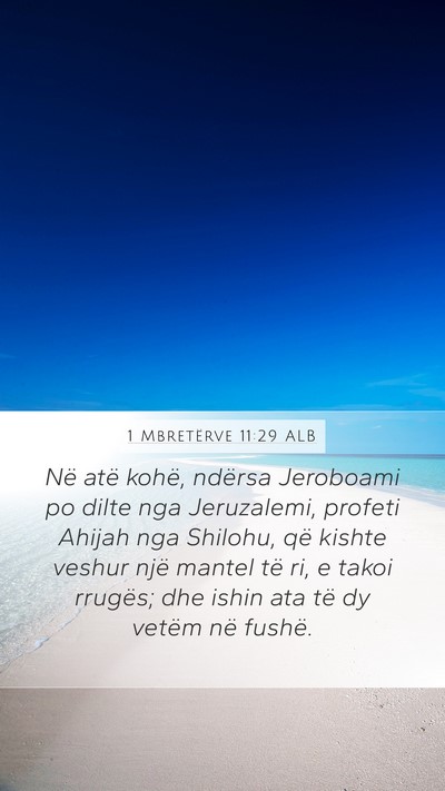 1 Mbretërve 11:29 ALB Bible Verse Image