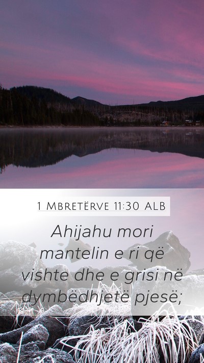 1 Mbretërve 11:30 ALB Bible Verse Image